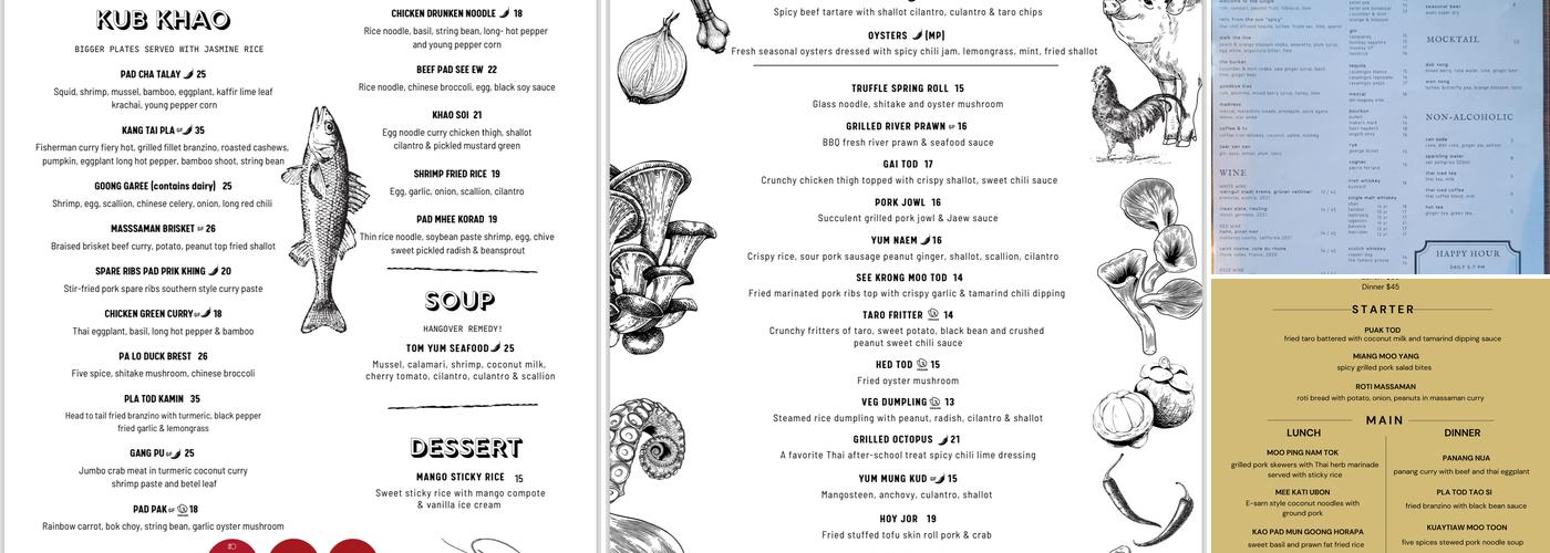 Tong Menu