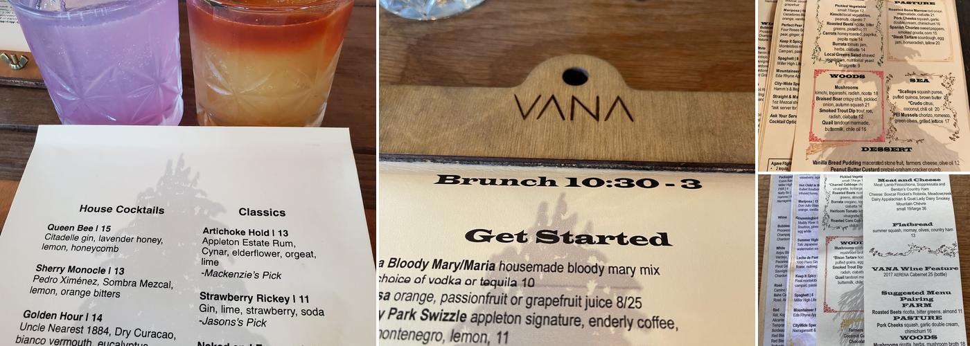 VANA Menu