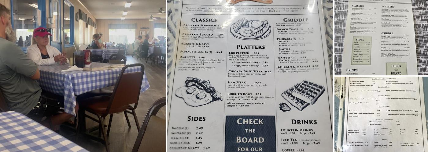 Frank's Menu