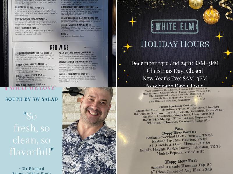 White Elm Brasserie Menu