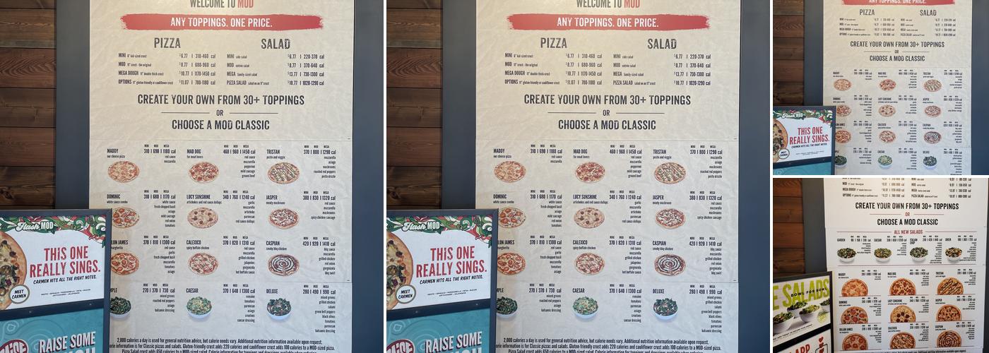 MOD Pizza Menu