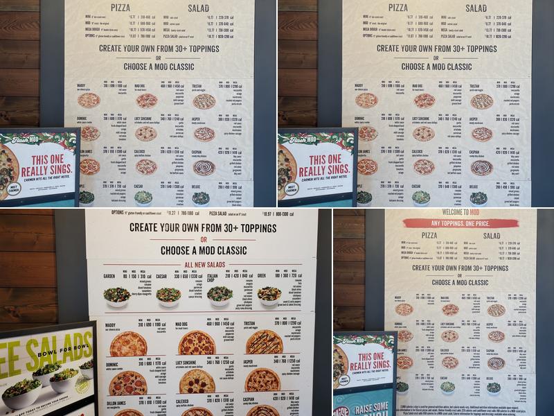 MOD Pizza Menu