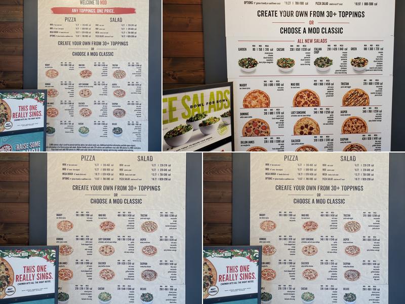 MOD Pizza Menu
