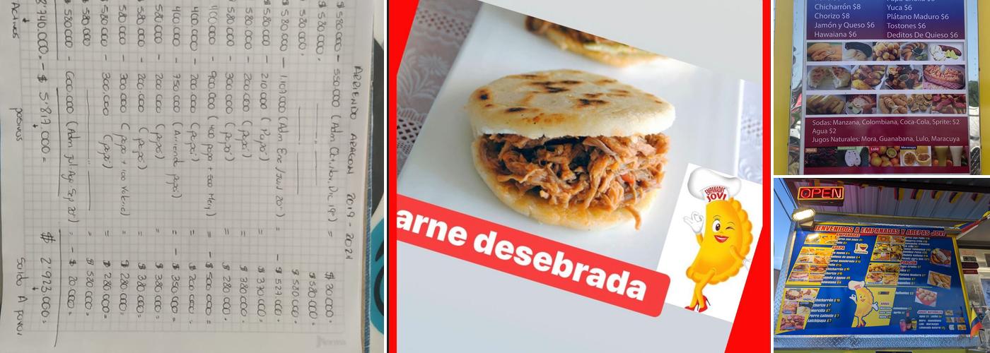 Empanadas y Arepas JOVI Menu