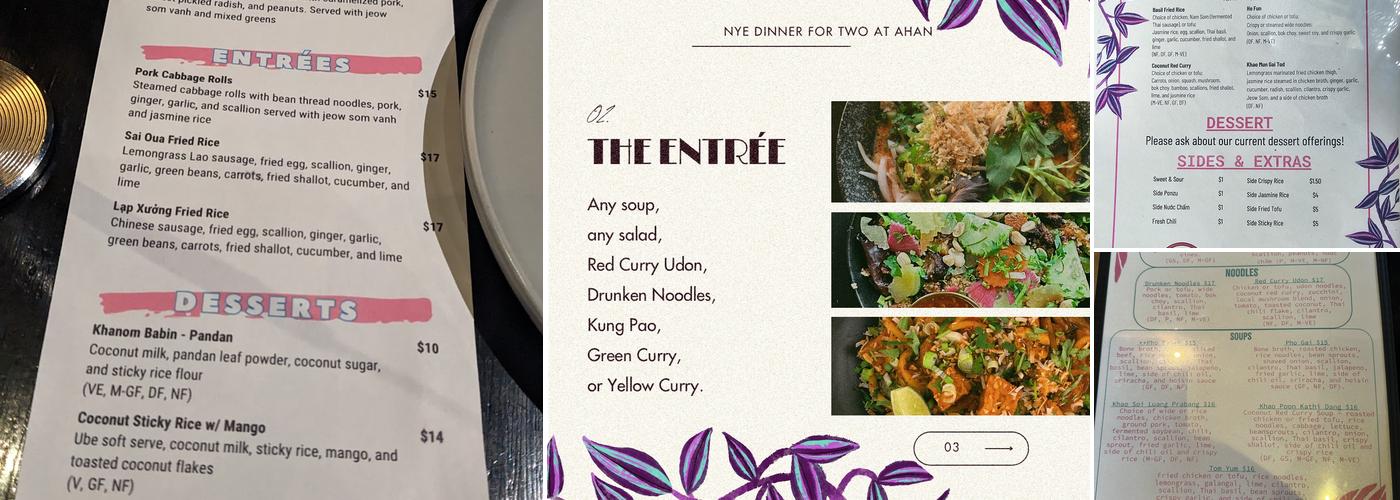 Ahan Menu