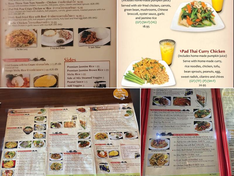 Tuk Tuk Thai Menu