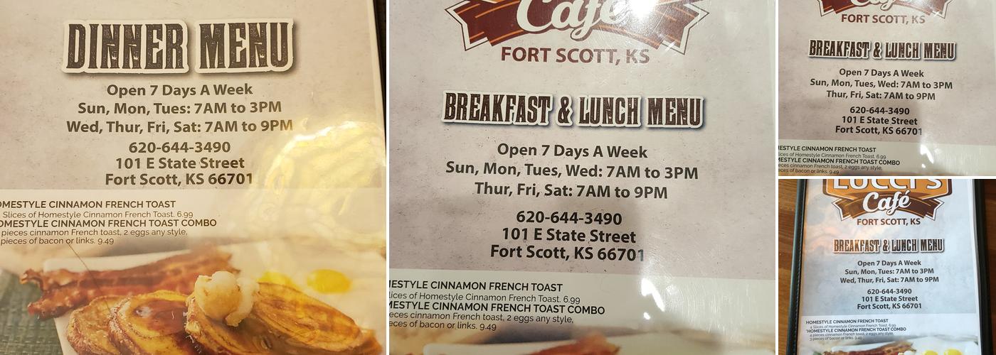 Lucci’s Café Menu