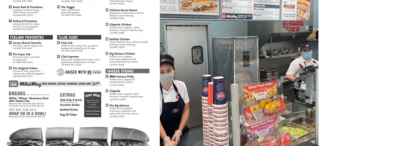 Jersey Mike's Subs Menu