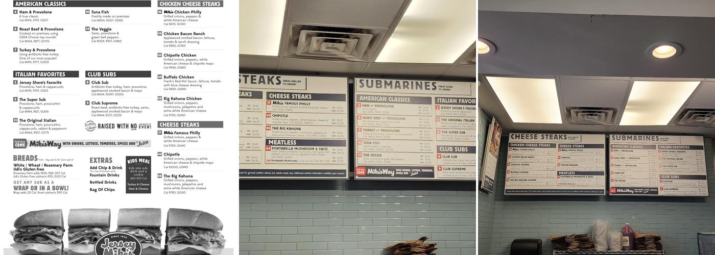 Jersey Mike's Subs Menu