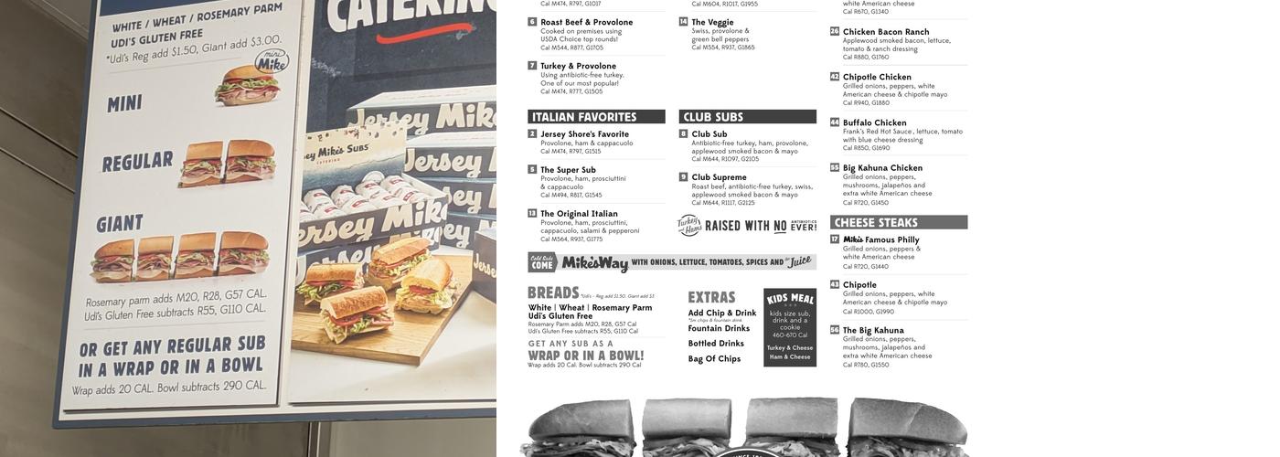 Jersey Mike's Subs Menu