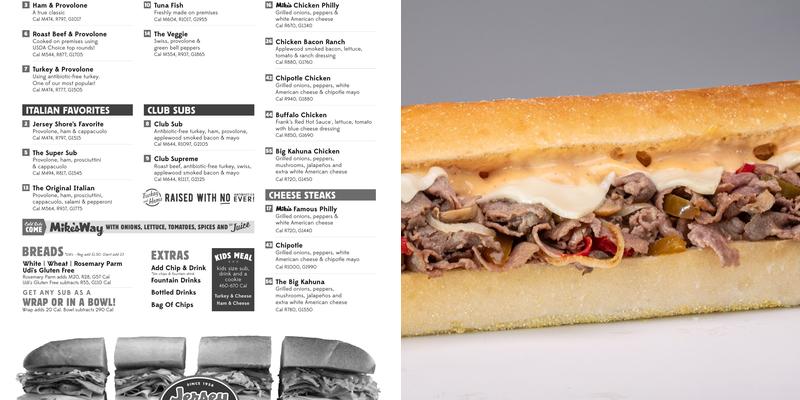 Jersey Mike's Subs Menu