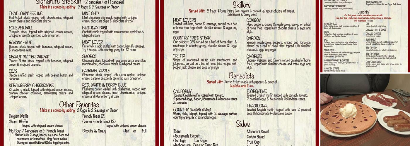 Crackin' and Stackin' Menu