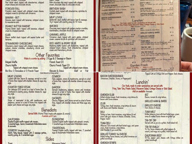 Crackin' and Stackin' Menu