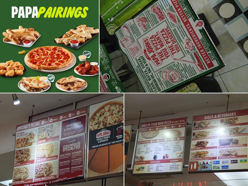 Papa Johns Pizza Menu