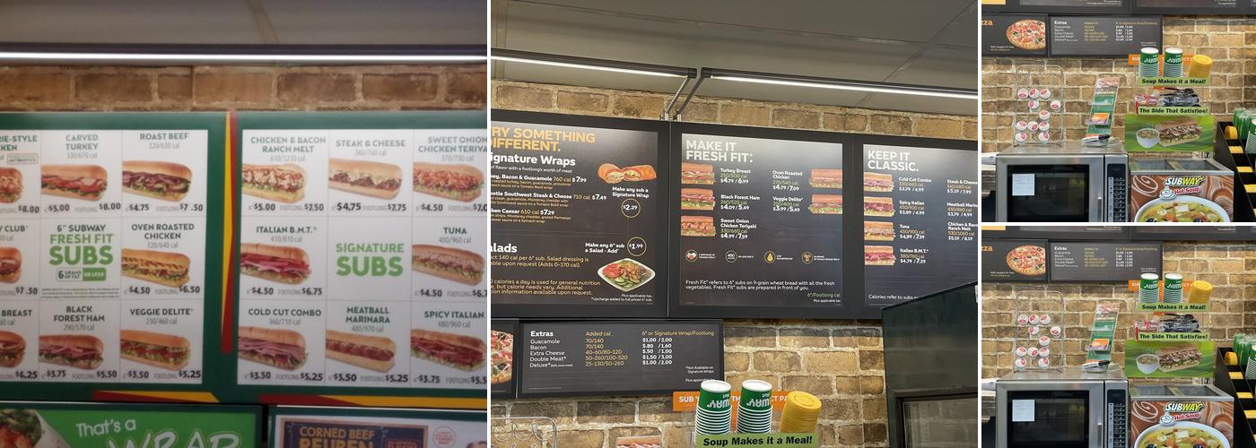 Subway Menu