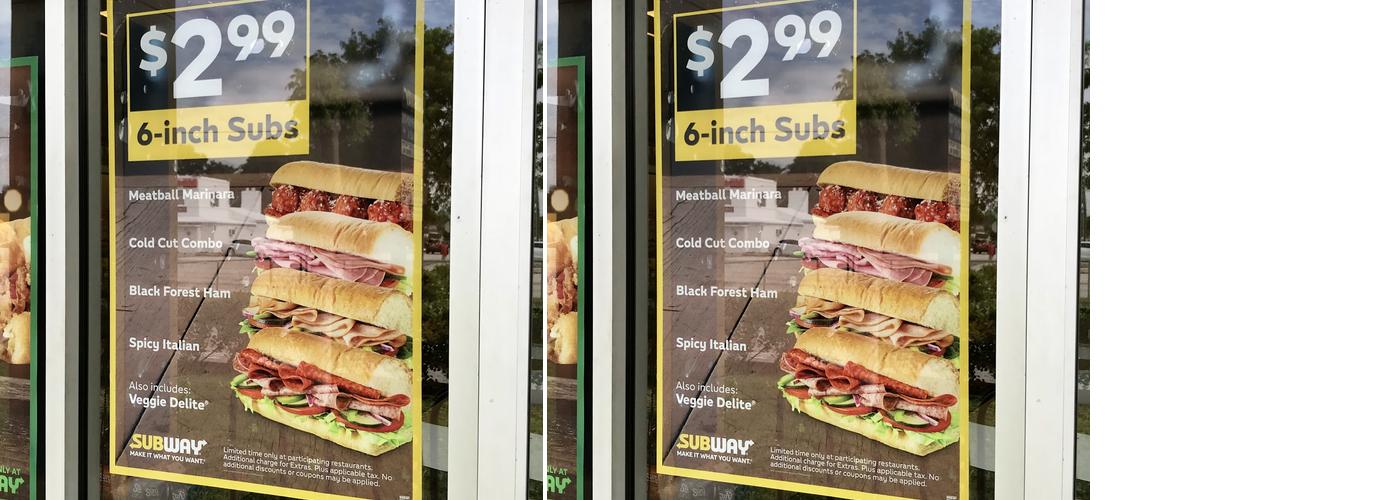 Subway Menu