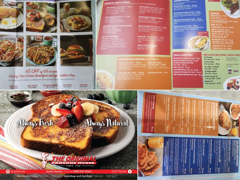 The Original Pancake House Menu
