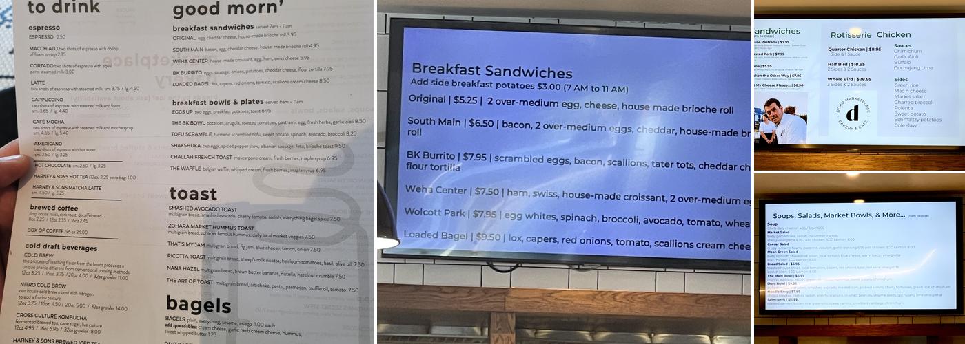 DORO Marketplace Menu