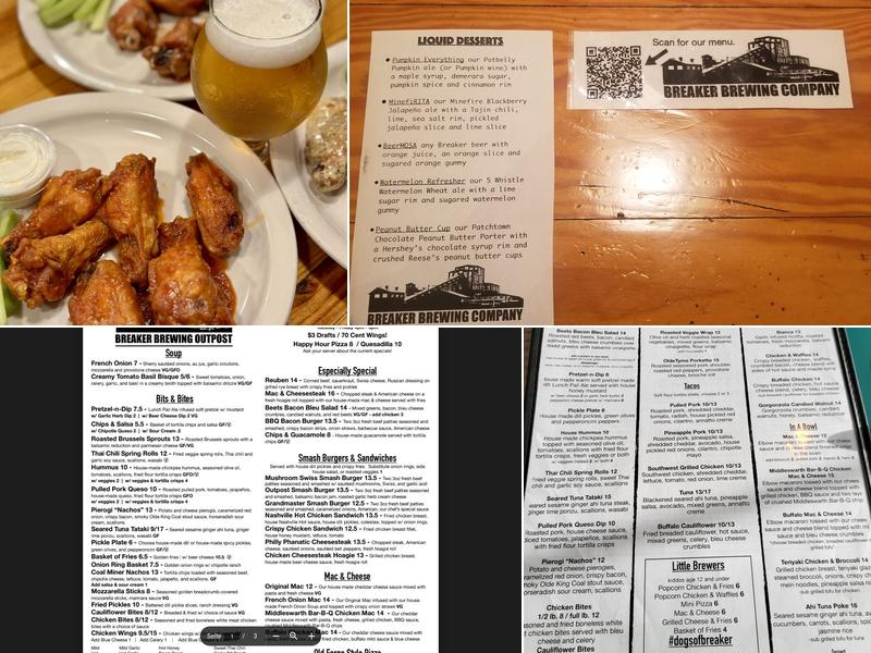 Breaker Brewing Outpost Menu