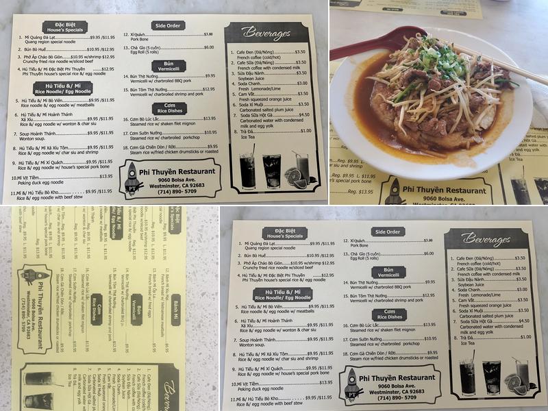 Phi Thuyền Restaurant Menu