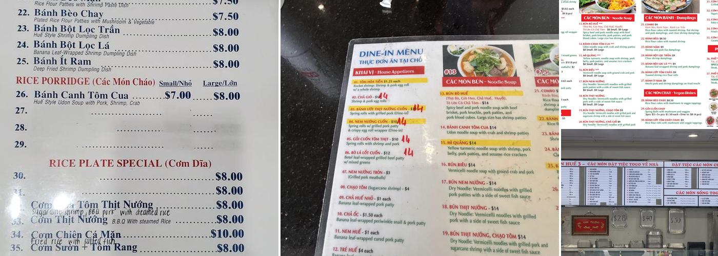 Lien Hue 3 Menu