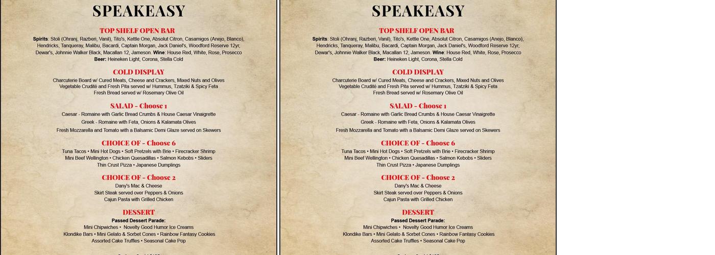 Uncle Steve's of Roslyn Menu