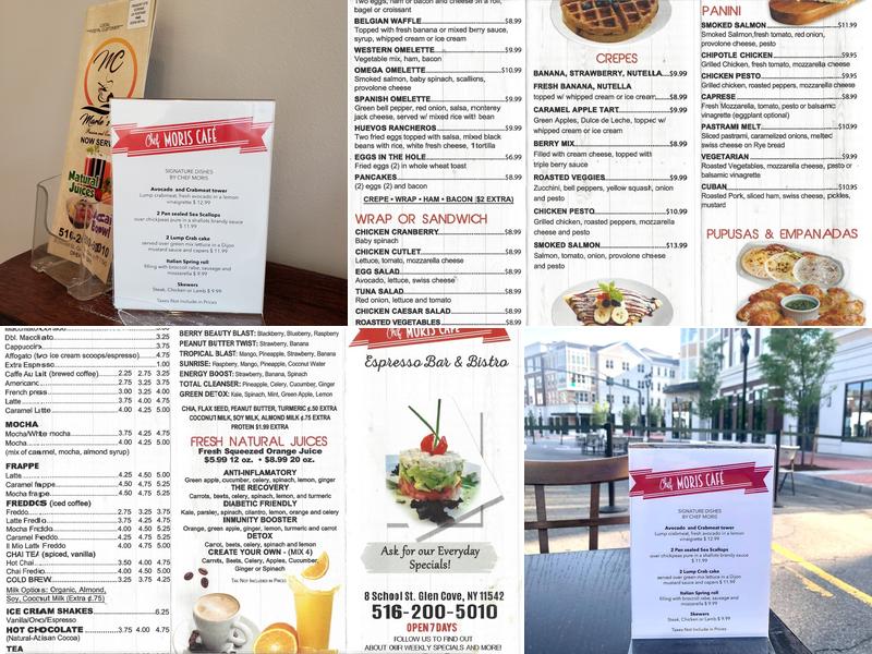 Chef Moris Cafe Menu