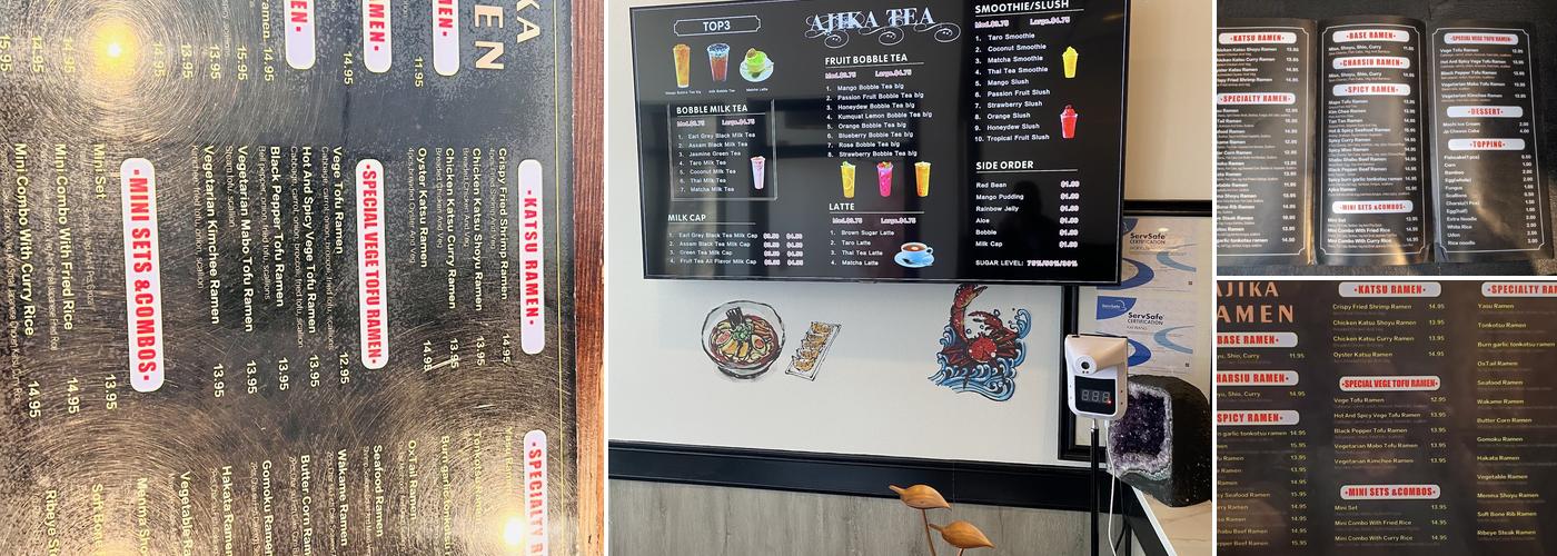 Ajika Ramen Menu