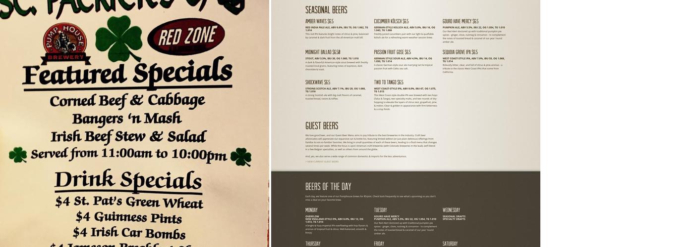 Red Zone Menu