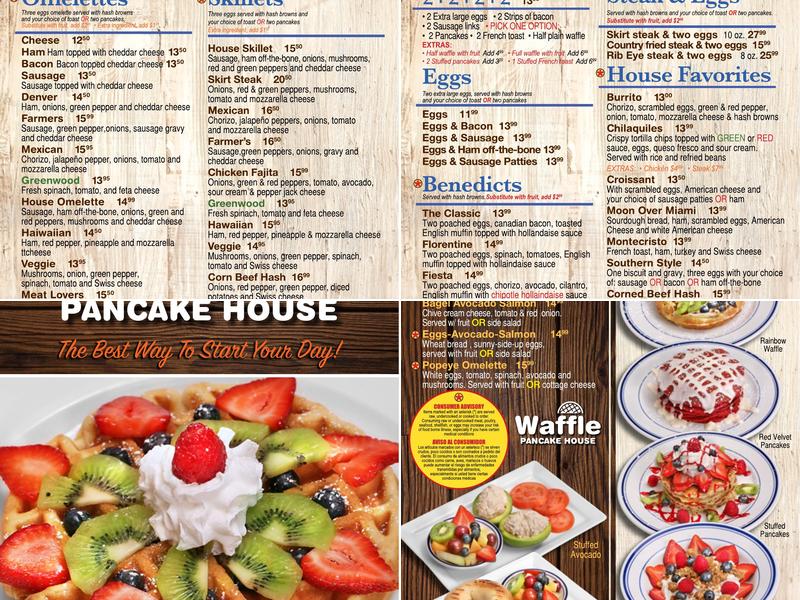 Waffle Pancake House Menu