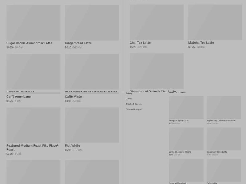 Starbucks Menu