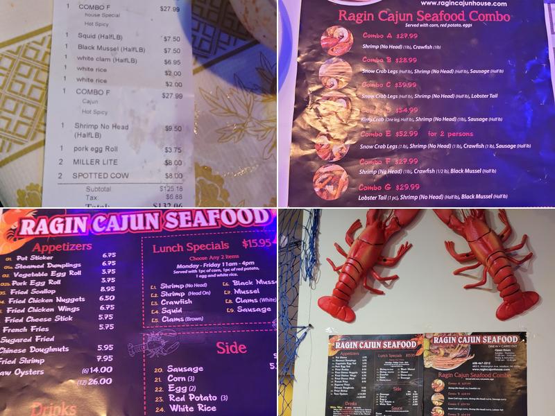 RAGIN CAJUN SEAFOOD Menu
