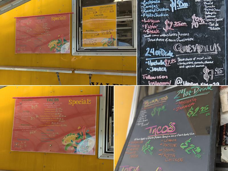 Valentina's Kitchen Menu