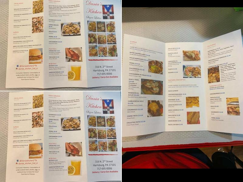 Dania's Kitchen Menu