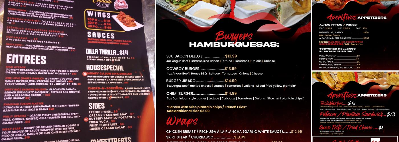 Condado Bar & Grill Menu