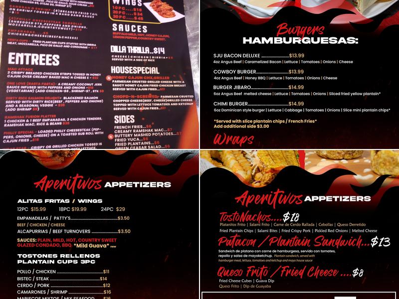 Condado Bar & Grill Menu