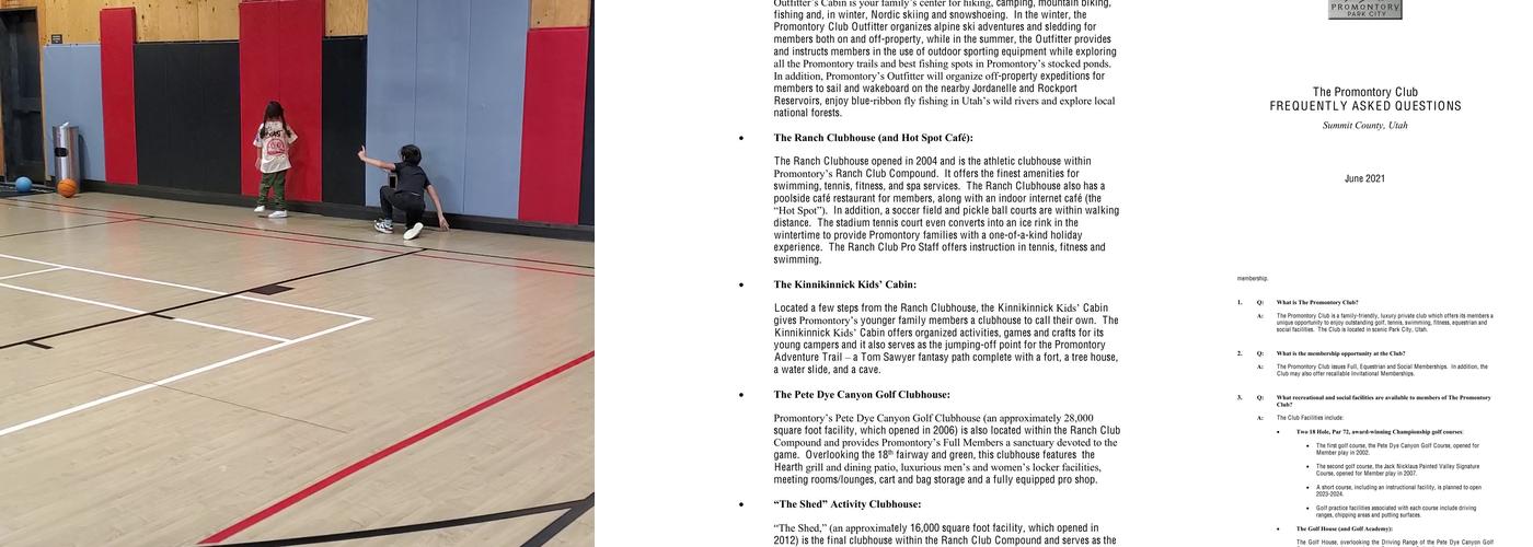 The Shed at Promontory (members only) Menu