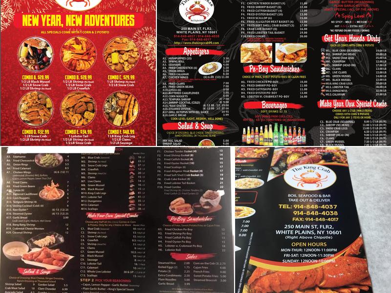 THE KING CRAB Menu