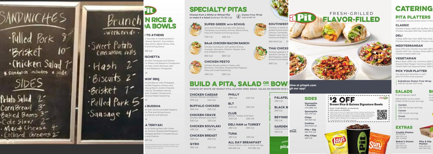 Pita Pit Menu