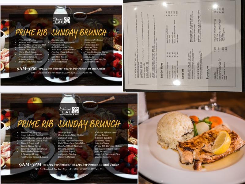 Edison's Lab Restaurant and Bar Menu