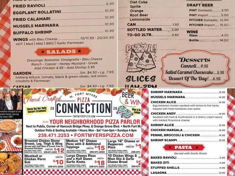 Pizza Connection Menu