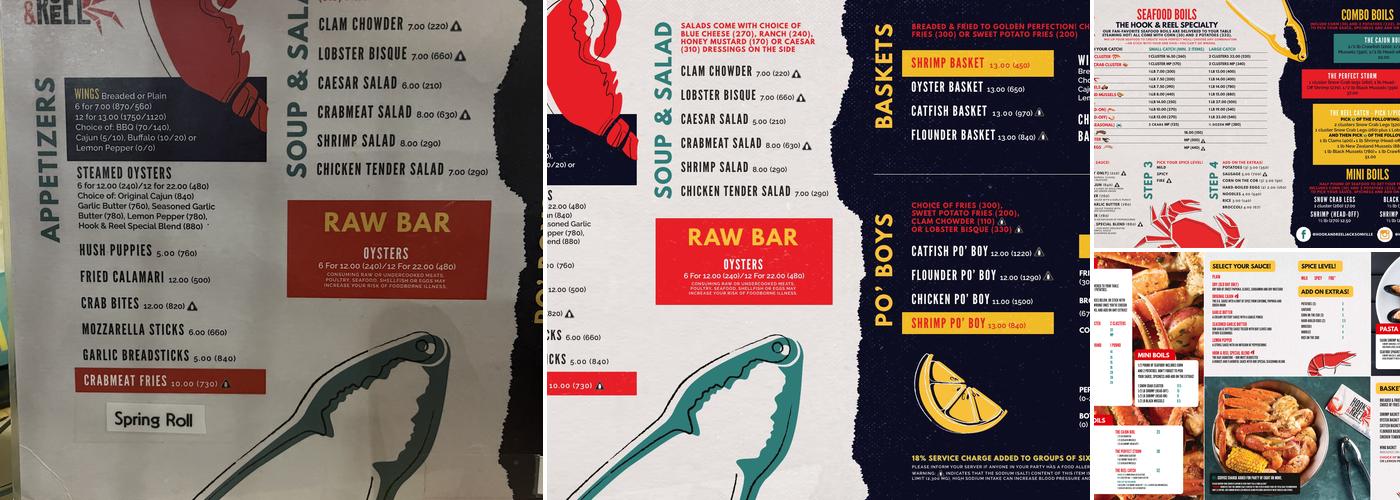 Hook & Reel Cajun Seafood & Bar Menu