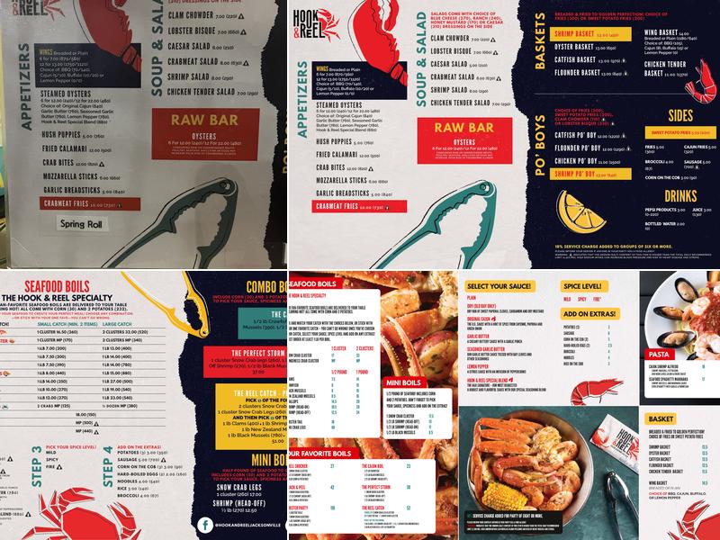 Hook & Reel Cajun Seafood & Bar Menu