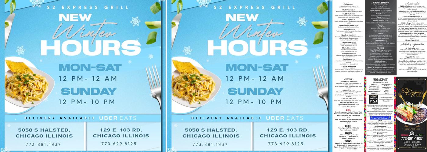 S2 Grills - Roseland Menu