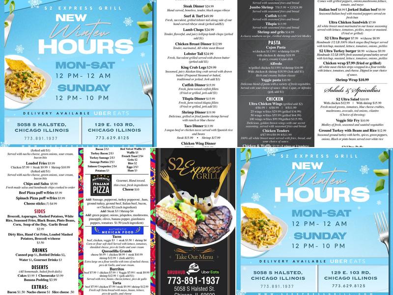 S2 Grills - Roseland Menu