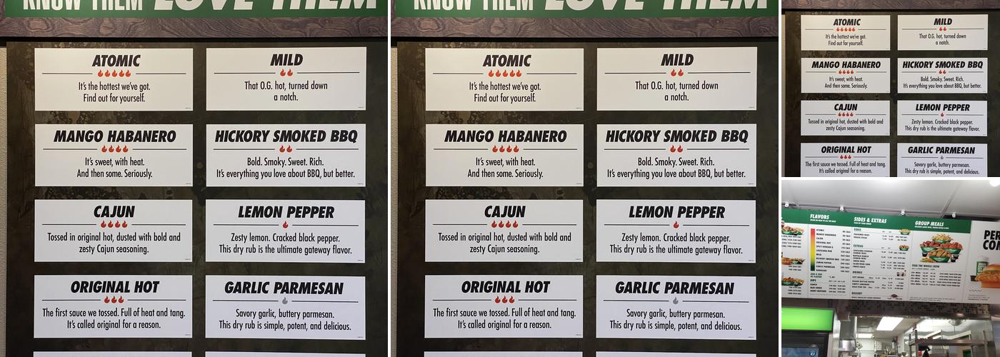 Wingstop Menu