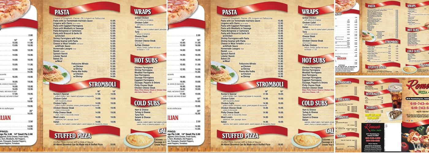 Romeo's Pizza & Pasta Menu