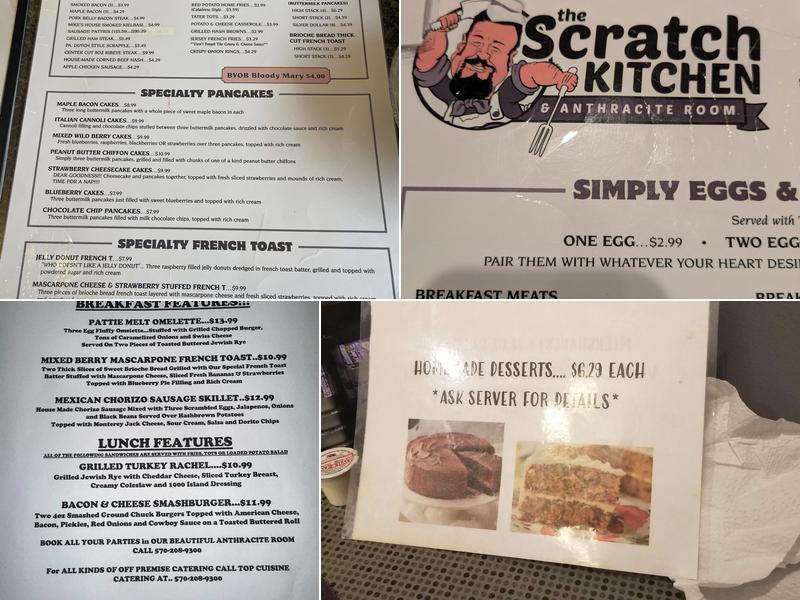 The Scratch Kitchen & Anthracite Room Menu