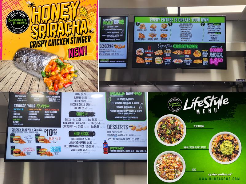 Bubbakoo's Burritos Menu