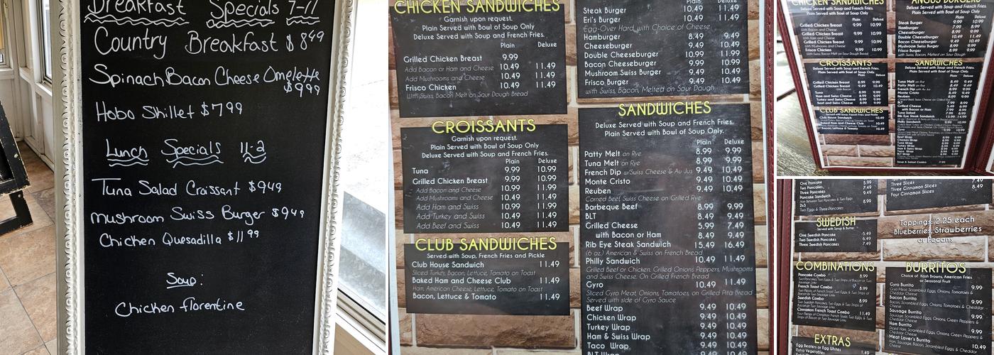 Fresh Start Cafe Menu